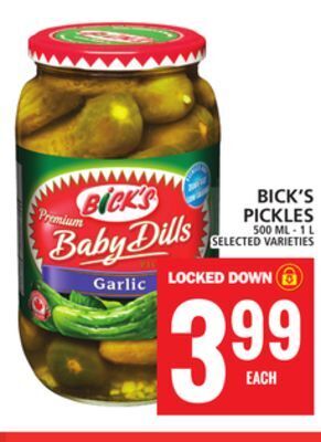 Food Basics Bick's pickles offer