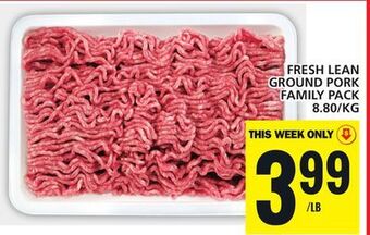 Food Basics Fresh lean ground pork offer