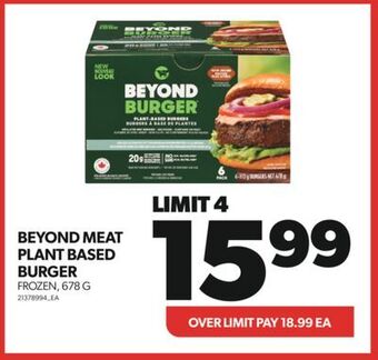 Real Canadian Superstore Beyond meat plant based burger, 678 g offer