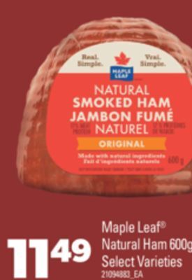 Real Canadian Superstore Maple leaf® natural ham, 600g offer