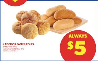 Real Canadian Superstore Kaiser or panini rolls, 18's offer