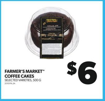 Real Canadian Superstore Farmer's market™ coffee cakes, 500 g offer