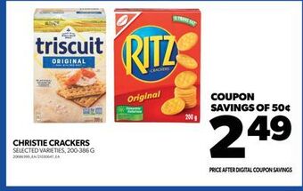 Real Canadian Superstore Christie crackers, 200-386 g offer