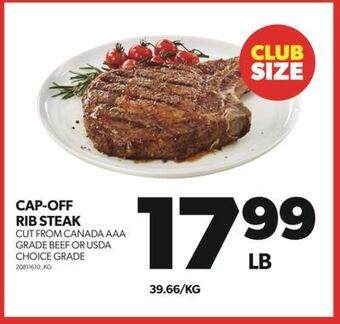 Real Canadian Superstore Cap-off rib steak offer