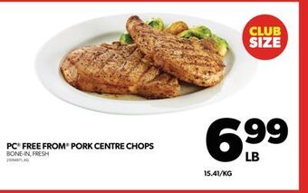 Real Canadian Superstore Pc® free from® pork centre chops offer