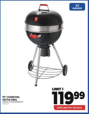 Real Canadian Superstore Pc® charcoal kettle grill offer