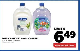 Real Canadian Superstore Softsoap liquid hand soap refill, 1.47 l offer