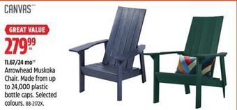 Canadian Tire Canvas arrowhead muskoka chair offer
