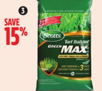 Canadian Tire Scotts turf builder green max lawn fertilizer offer