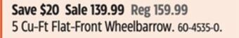 Canadian Tire Yardworks 5 cu-ft flat-front wheelbarrow offer