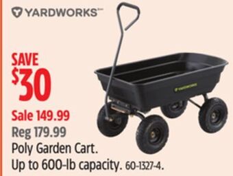 Canadian Tire Yardworks poly garden cart offer
