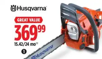 Canadian Tire Husqvarna 120 38cc gas chainsaw, 16˝ offer