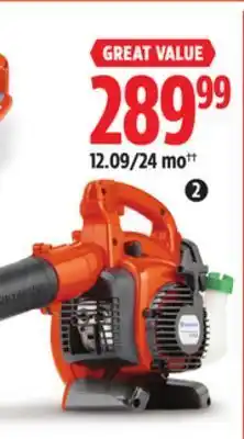 Canadian Tire Husqvarna 28cc blower offer