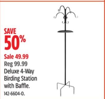 Canadian Tire Panacea deluxe 4-way birding station with baffle offer