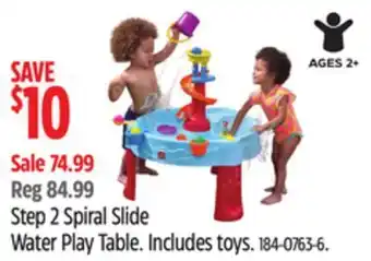 Canadian Tire Step 2 spiral slide water play table offer