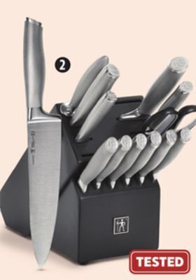 Canadian Tire Henckels 14-pc satin-finish stainless-steel knife block set offer