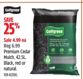 Canadian Tire Golfgreen premium cedar mulch, 42.5l offer