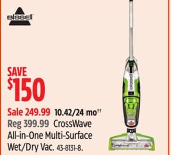 Canadian Tire Bissell crosswave all-in-one multi-surface wet/dry vac offer