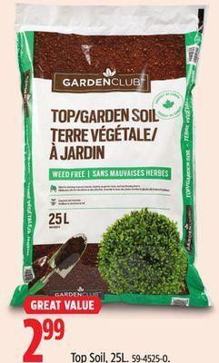 Canadian Tire Garden club top soil offer