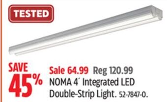 Canadian Tire Noma 4´ integrated led double-strip light offer