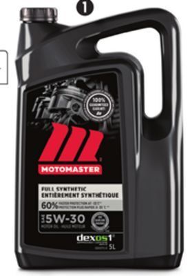 Canadian Tire Motomaster synthetic motor oil offer