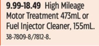 Canadian Tire Seafoam high mileage motor treatment 473ml or fuel injector cleaner, 155ml offer