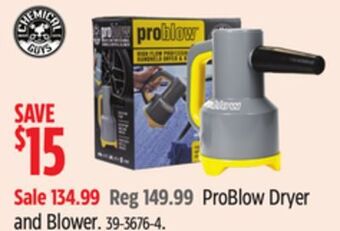 Canadian Tire Problow dryer and blower offer