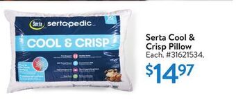 Walmart Serta cool & crisp pillow offer