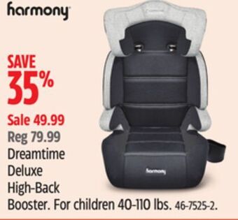 Canadian Tire Harmony dreamtime deluxe high-back booster offer