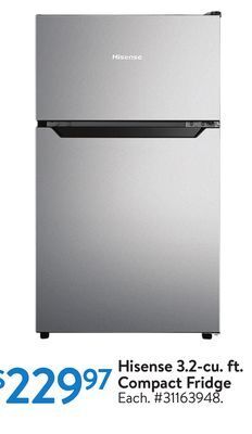 Walmart Hisense 3.2-cu. ft. compact fridge offer