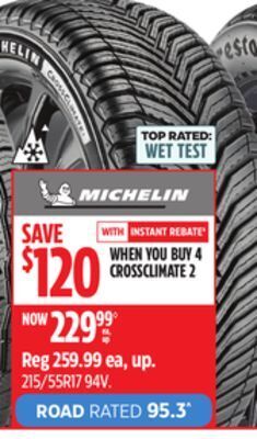 Canadian Tire Michelin crossclimate 2 all season plus tire offer