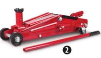 Canadian Tire Big red 3-ton suv trolley jack with extended height offer