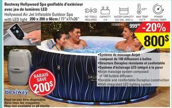Sushi Shop Hollywood air jet inflatable outdoor spa with led light offer