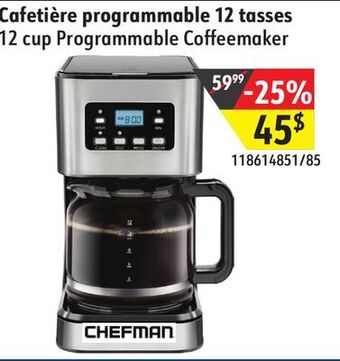 Sushi Shop Chefman 12 cup programmable coffeemaker offer