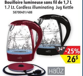 Sushi Shop Hauz 1.7 lt. cordless illuminating jug kettle offer