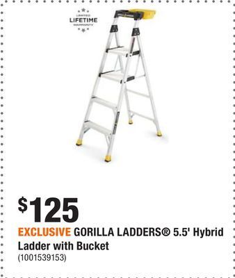 Home Depot Exclusive gorilla ladders® 5.5' hybrid ladder with bucket offer