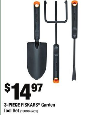 Home Depot 3-piece fiskars® garden tool set offer