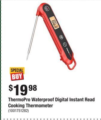 Home Depot Thermopro waterproof digital instant read cooking thermometer offer