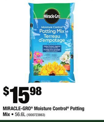 Home Depot Miracle-gro® moisture control® potting mix offer
