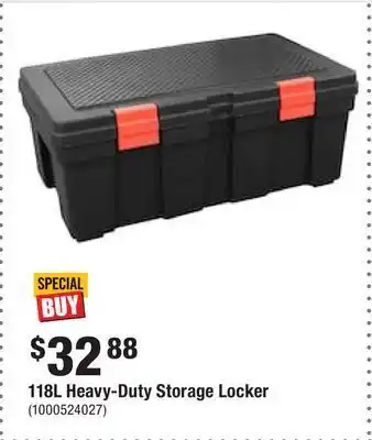 Home Depot 118l heavy-duty storage locker offer