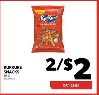 Real Canadian Superstore Kurkure snacks, 115 g offer