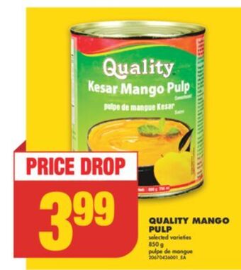 No Frills Quality mango pulp, 850 g offer