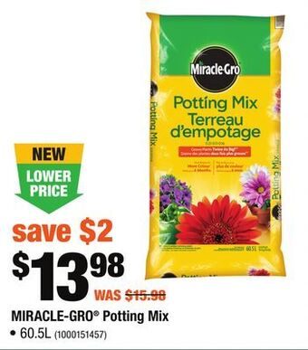 Home Depot Miracle-gro® potting mix offer