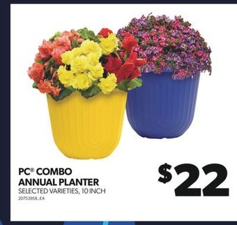Real Canadian Superstore Pc® combo annual planter, 10 inch offer
