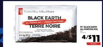 Real Canadian Superstore Pc® black earth all-purpose soil, 25 l offer