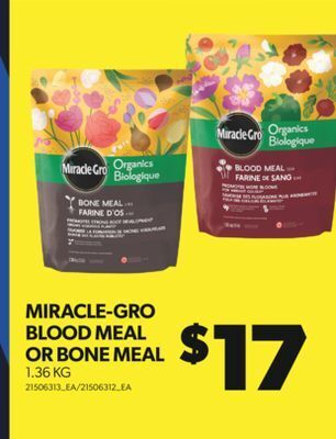 Real Canadian Superstore Miracle-gro blood meal or bone meal, 1.36 kg offer
