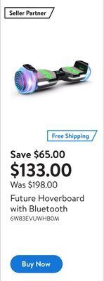 Walmart Future hoverboard with bluetooth offer