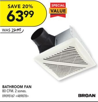 Lowe's Broan bathroom fan offer