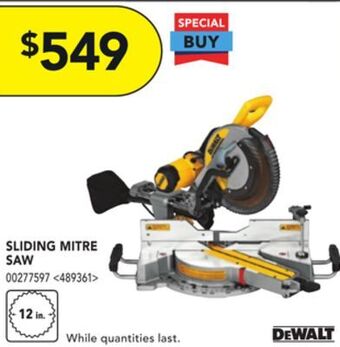 Lowe's Dewalt sliding mitre saw offer