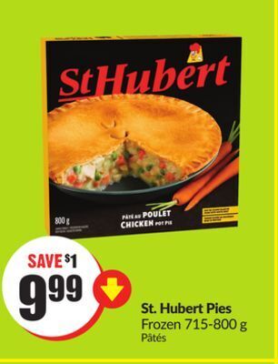 Chalo FreshCo St. hubert pies frozen 715-800 g offer